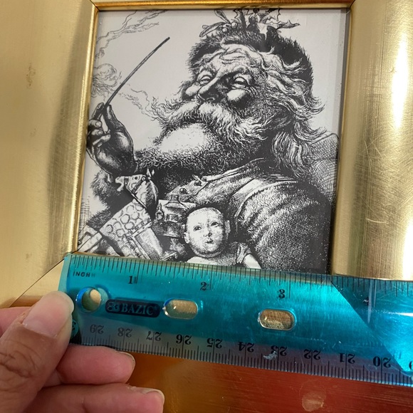 shiny gold brush Picture 9x9 Frames for 3.5x3.5" photo wall/Table Top Holidays 2 - Picture 9 of 13